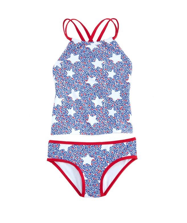 Girls Whale Stars Print Tankini