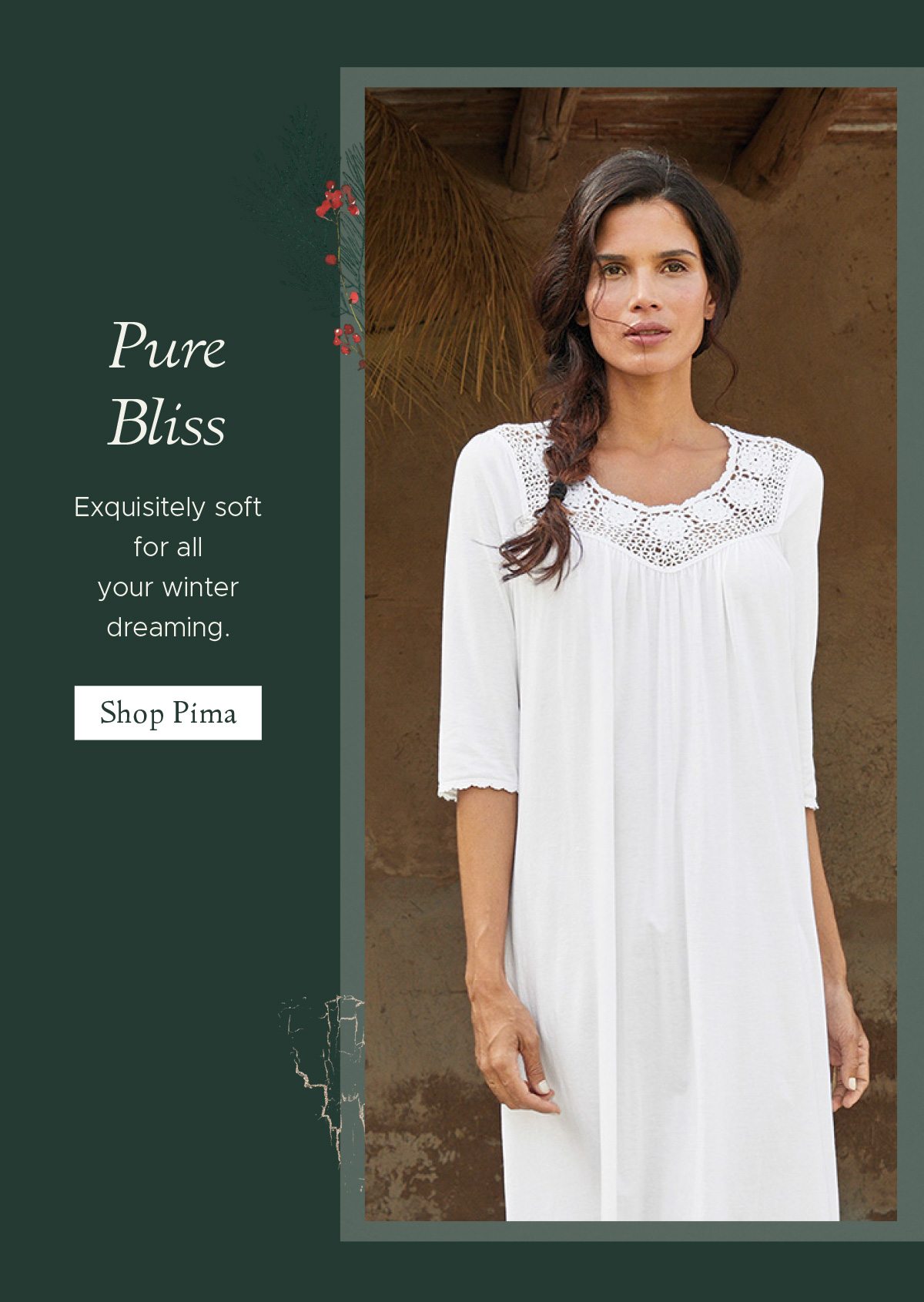 Pure Bliss | Exquisitely soft for all your winter dreaming. | Shop Pima