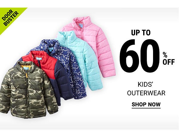 Door Buster. Up to 60% off kids' outerwear. Shop now.