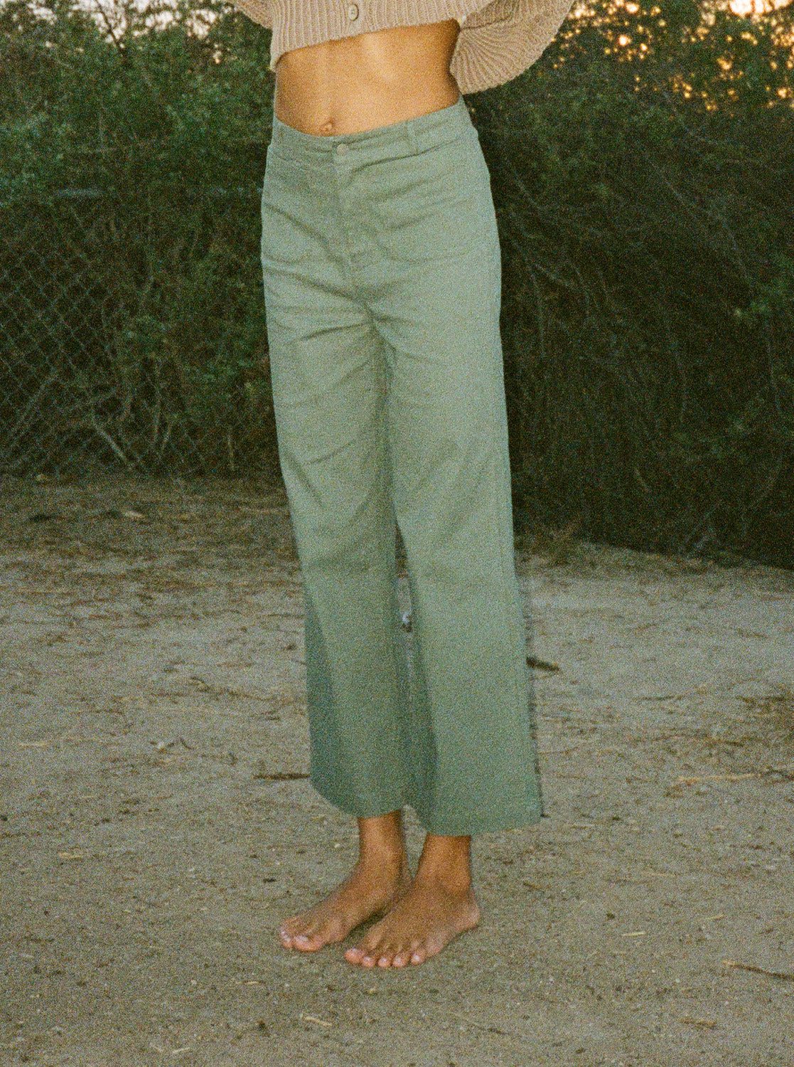 Image of Coastal Cruiser Wide Leg Pants - Agave Green