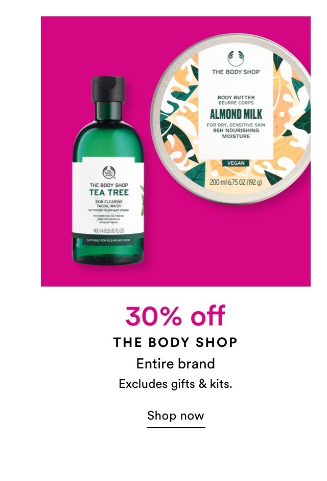 30% off The Body Shop