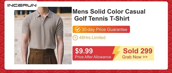 Mens-Solid-Color-Sport-Casual-Short-Sleeve-Golf-Tennis-T-Shirt