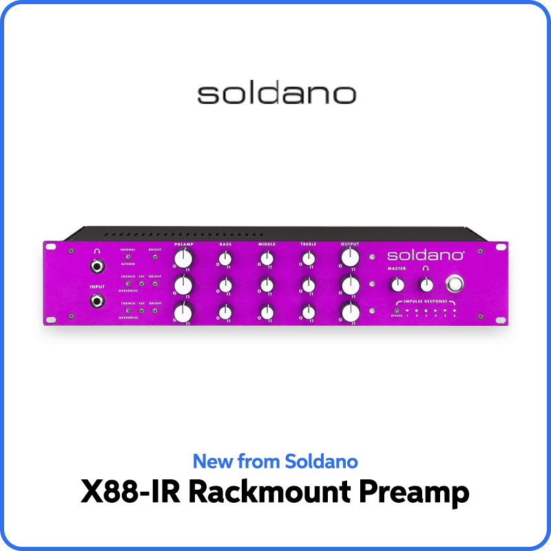 New from Soldano. X88-IR Rackmount Preamp.