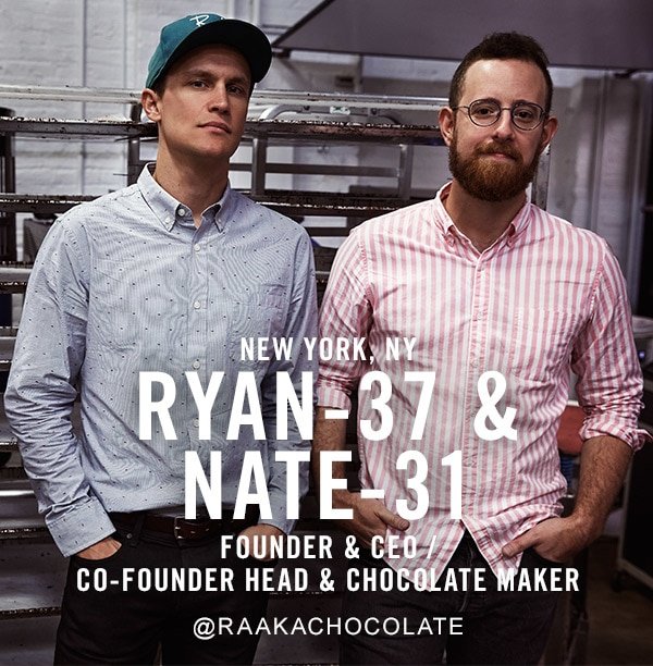 RYAN & NATE, Founder & CEO, Co-Founder Head & Chocolate Maker