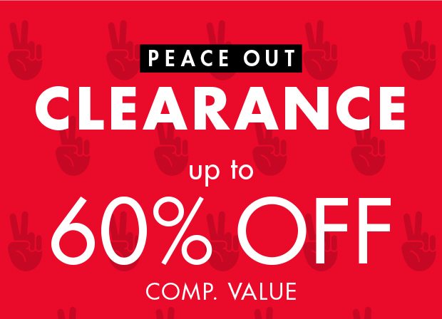 Clearance up to 60% off comp. value