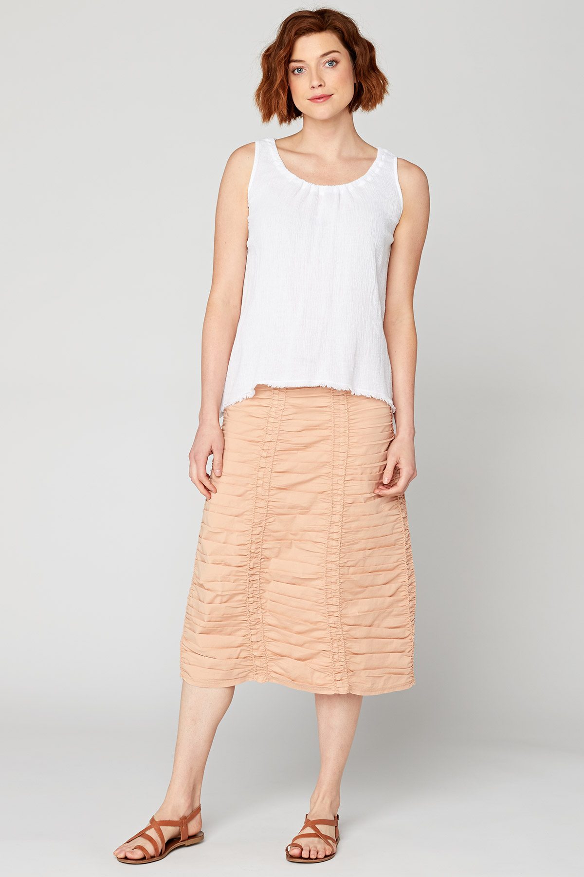 Wilma Top + Double Shirred Panel Skirt »