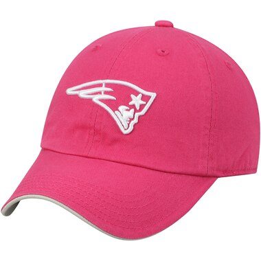 New England Patriots Girls Youth Primary Logo Slouch Adjustable Hat - Pink