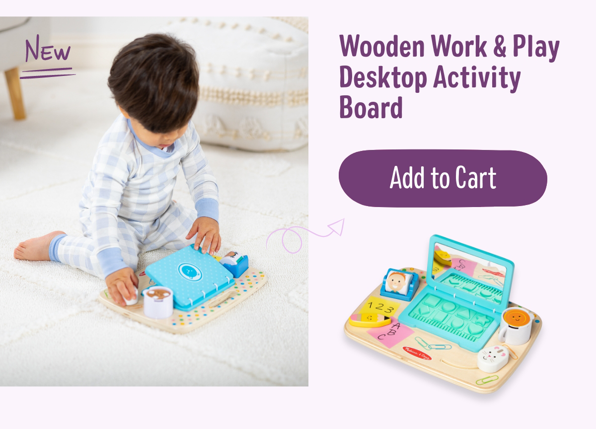 Wooden Work & Play Desktop Activity Board