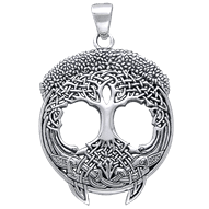  White Bronze Solstice Tree Pendant