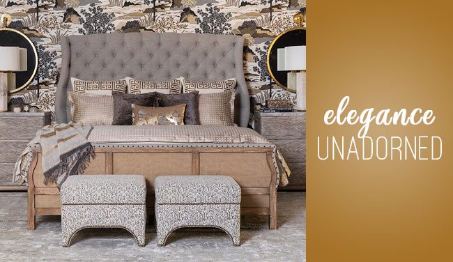 Elegance Unadorned: Boheme Bon Vivant Deconstructed Upholstered Bed 