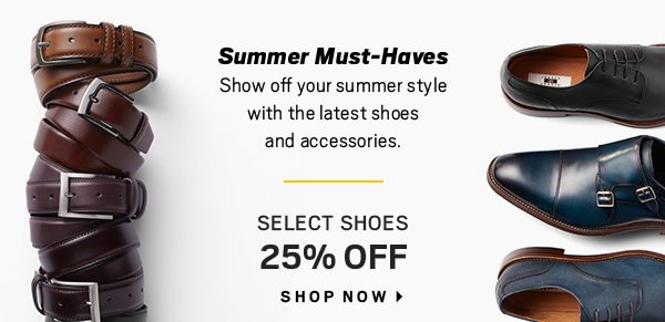 Select Shoes 25% Off - Shop Now