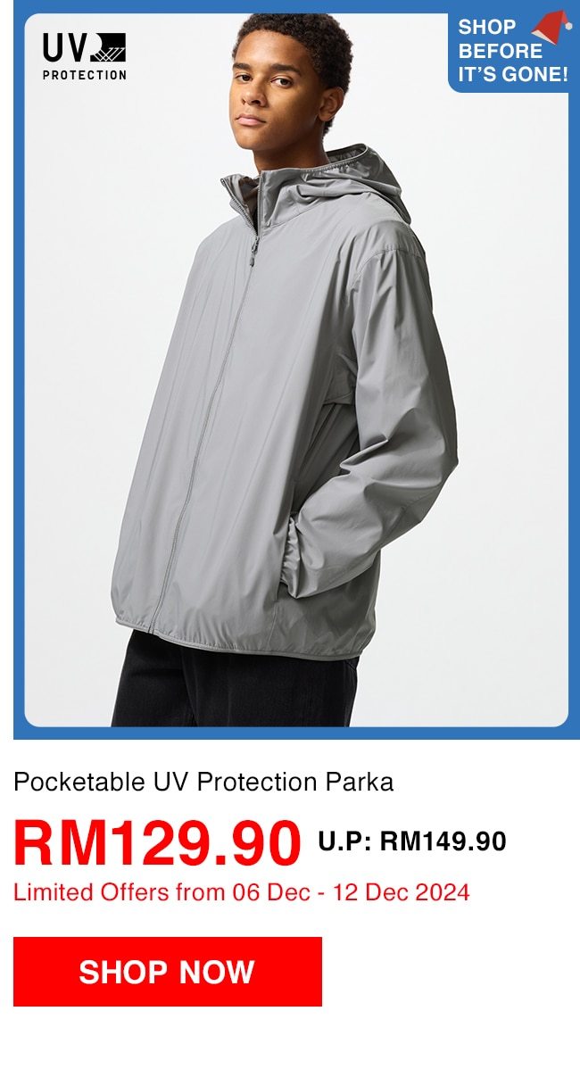 Pocketable UV Protection Parka