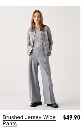 PDP3 - WOMEN BRUSHED JERSEY WIDE PANTS