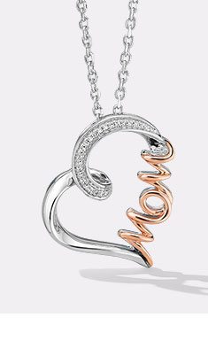 Hallmark Diamonds Mom Heart Necklace