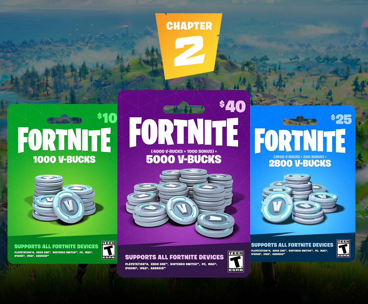 Fortnite Ch 2 - Fortnite V-Bucks gift cards