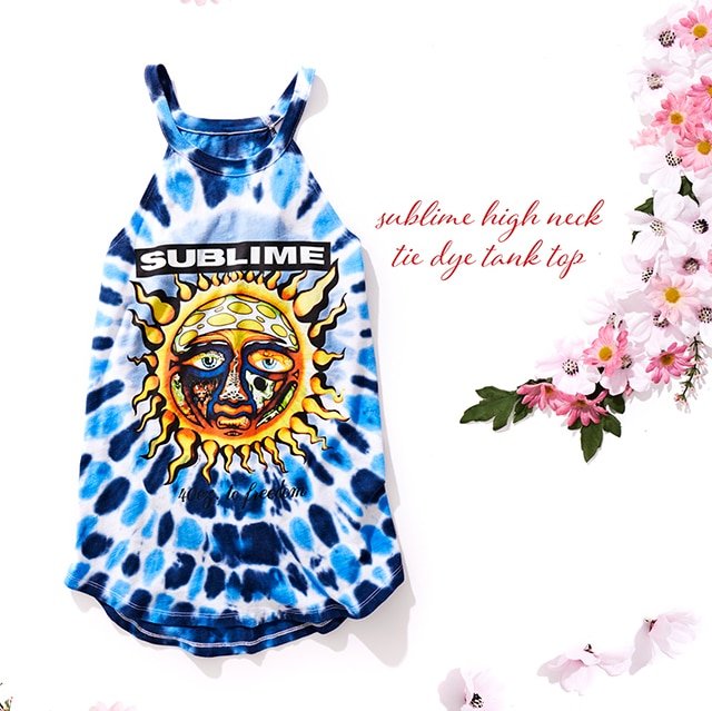 Sublime High Neck Tie Dye Tank Top