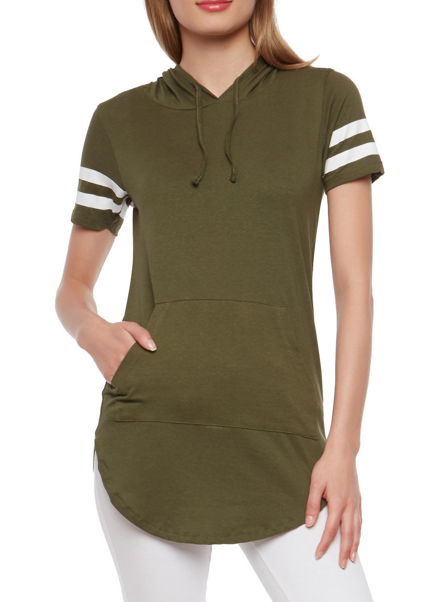 Varsity Stripe Hooded Tunic