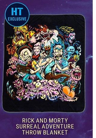 Rick and Morty Surral Adventure Throw Blanket