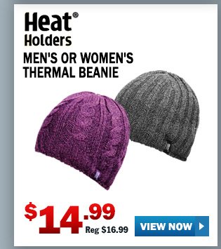 HEAT HOLDERS MEN'S OR WOMEN'S THERMAL BEANIE