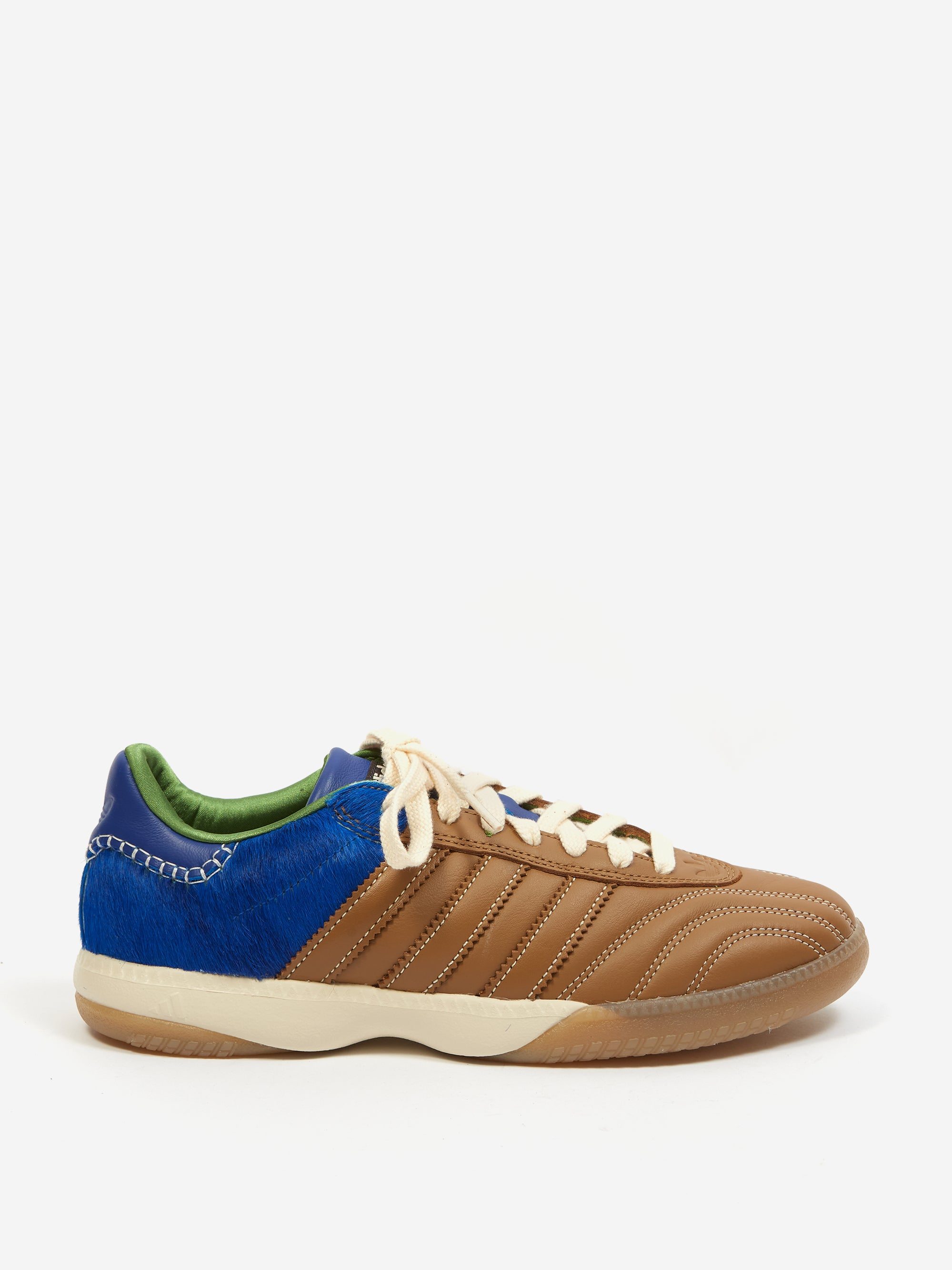 Image of Adidas x Wales Bonner Samba Millennium - Desert/Team Royal Blue/Crew Green