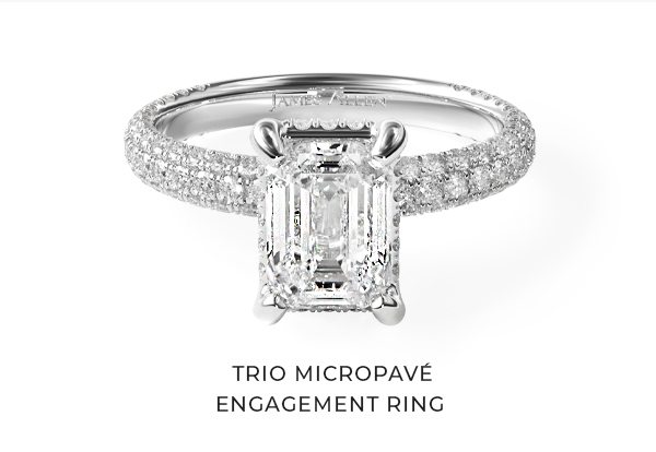 Trio Micropavé Engagement Ring