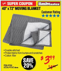 40 in. x 72 in. Moving Blanket