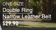 HERO 4 - DOUBLE RING NARROW LEATHER BELT