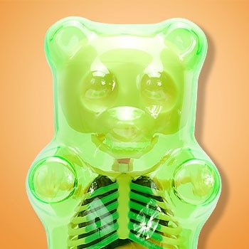 Funny Anatomy Gummi Bear (Clear Green)