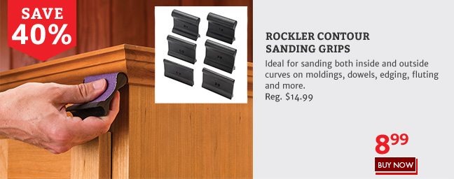 Save 40% on Rockler Contour Sanding Grips