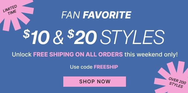 Fan Favorites + Free Shipping with code FREESHIP | SHOP NOW