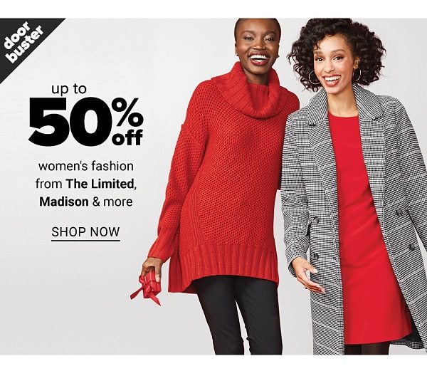 up to 50% off women's fashion from The Limited, Madison & More - Shop Now