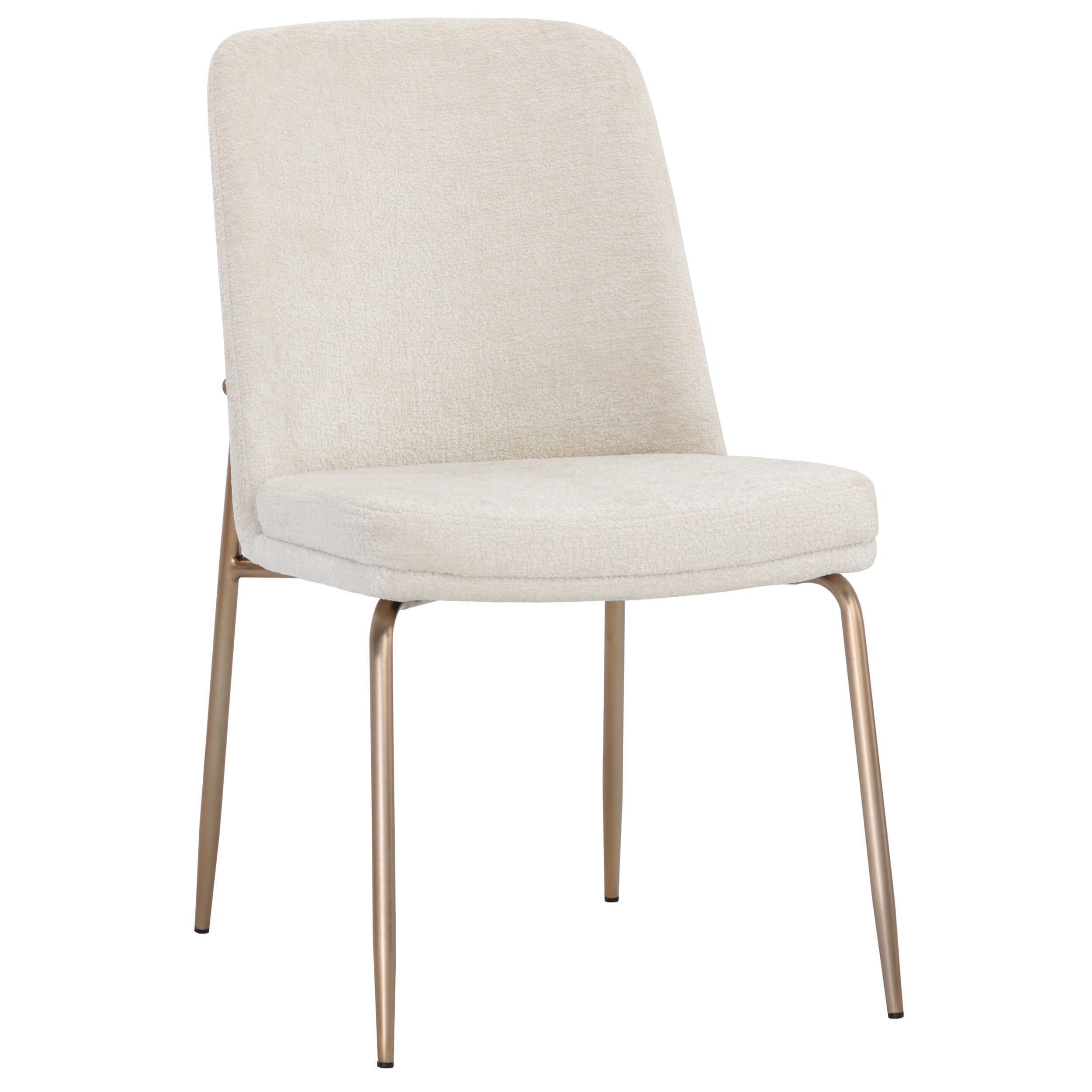 Image of Zeke Dining Chair, Bergen Ivory/Antique Brass, Set of 2