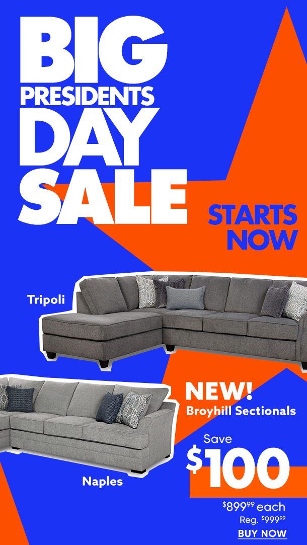 Save $100 on Broyhill Sectionals