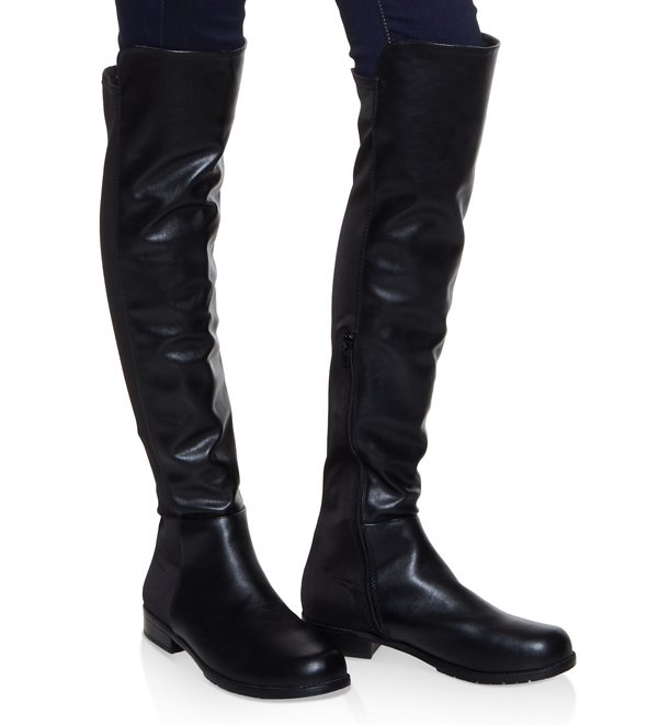 Over the Knee Stretch Panel Boots