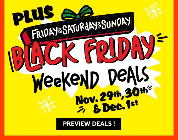 Black Friday Weekend Deals