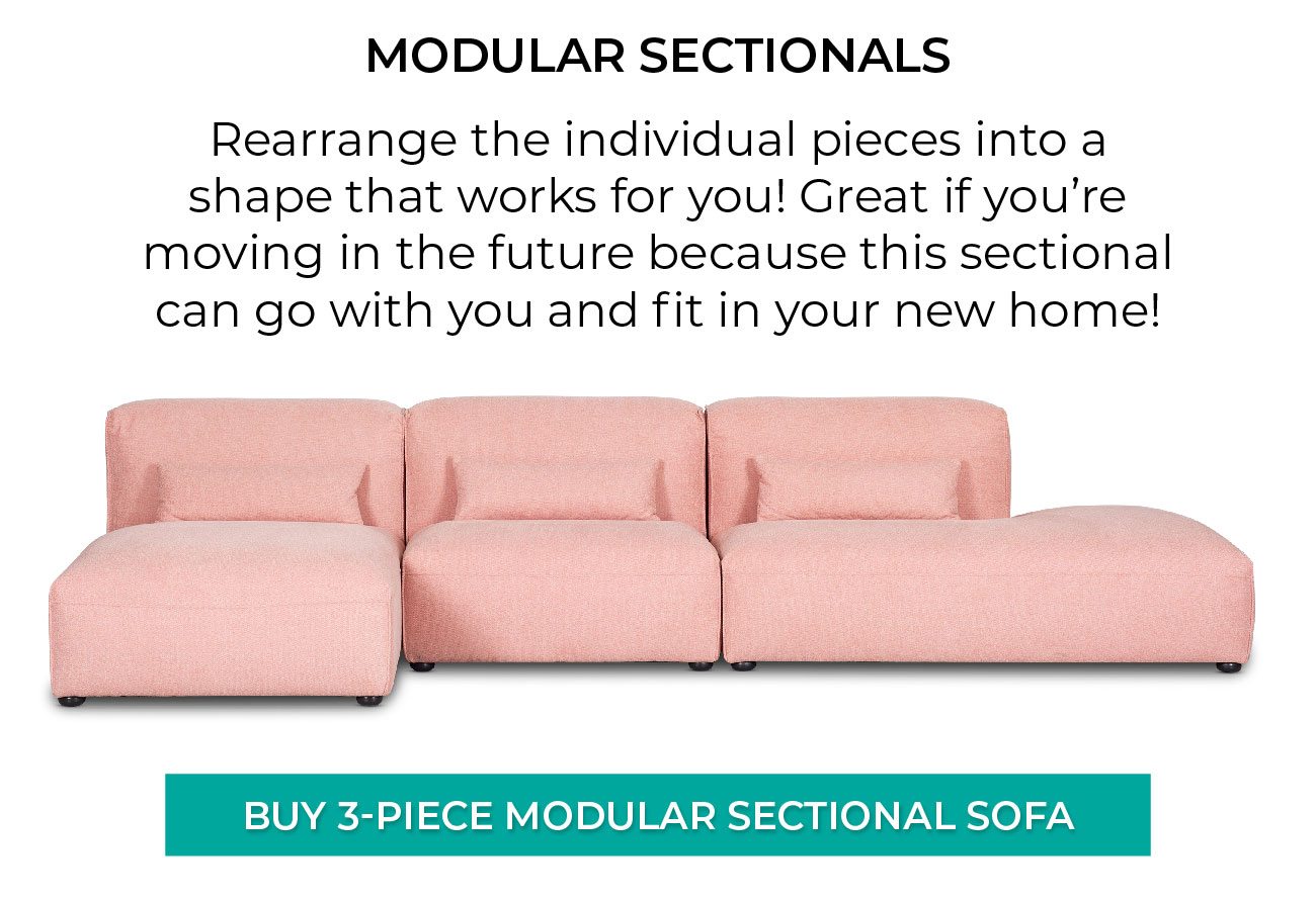 3-Piece Modular Sectional Sofa