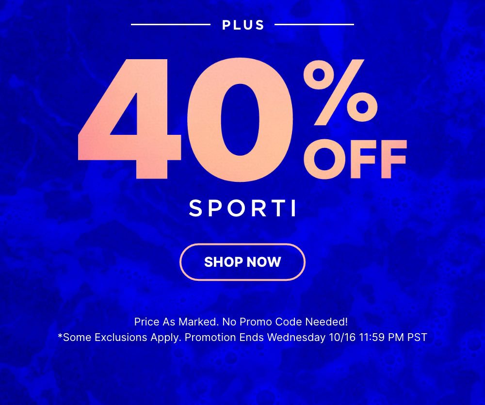 40% off Sporti