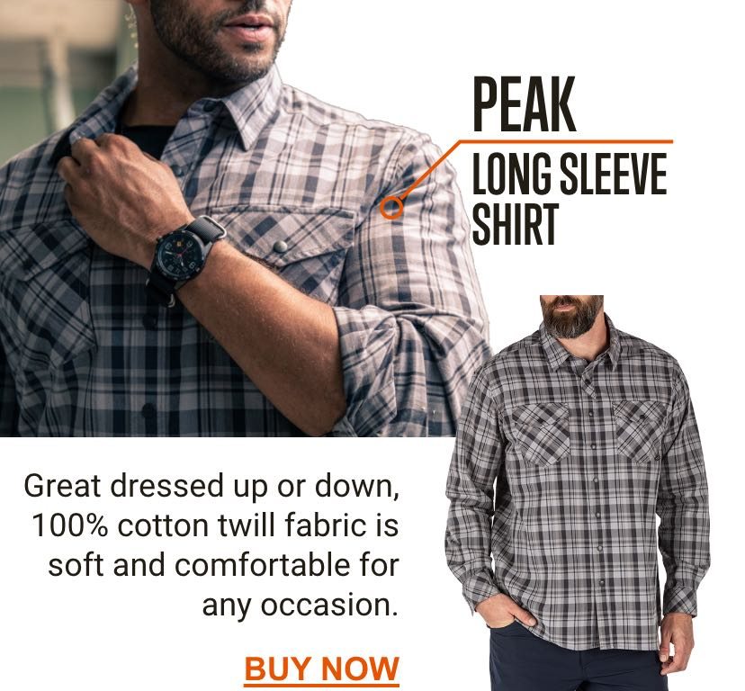Peak Shirt | 100% cotton twill fabric is soft and comfortable for every occasion