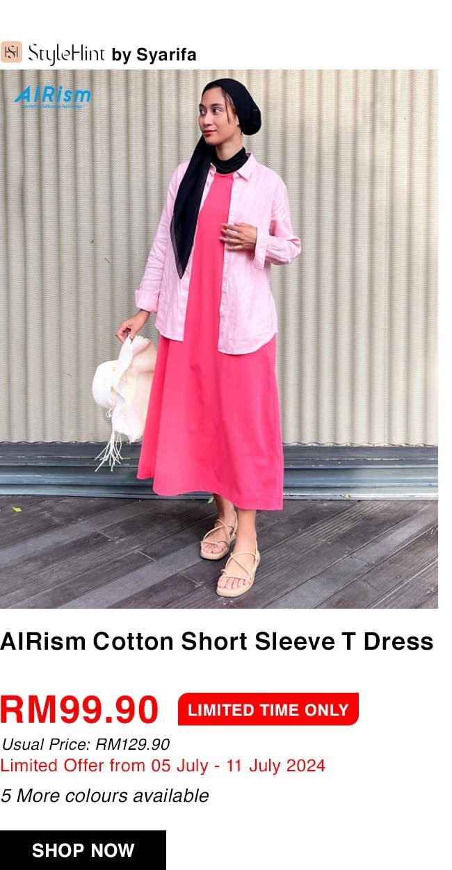 AIRism Cotton Short Sleeve T Dress