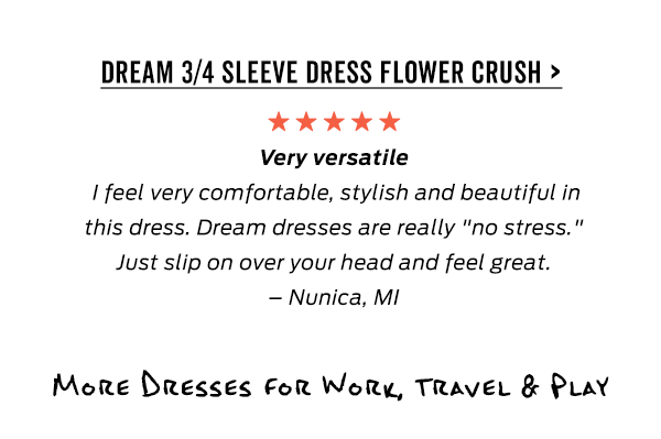 Shop The Dream 3/4 Sleeve Dress >