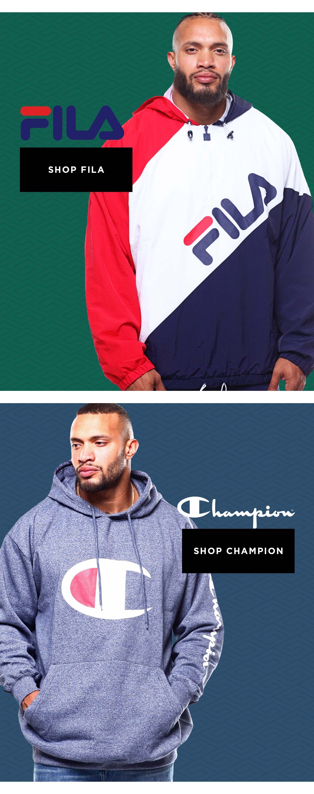 big and tall fila clothing