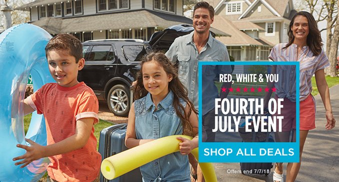 RED, WHITE & YOU FOURTH OF JULY EVENT | SHOP ALL DEALS | Offers end 7/7/18.