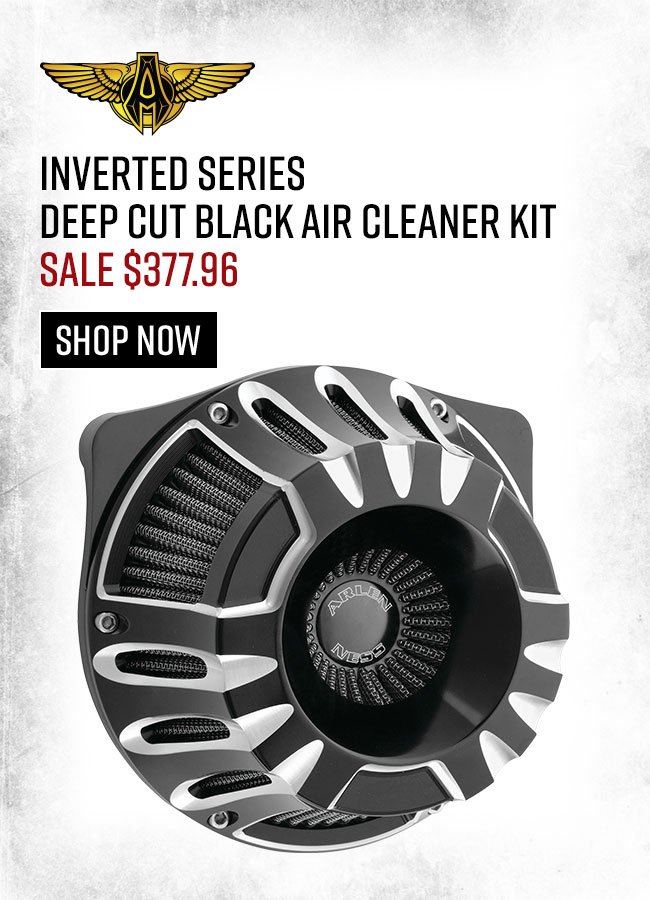 Inverted Series Deep Cut Black Air Cleaner Kit