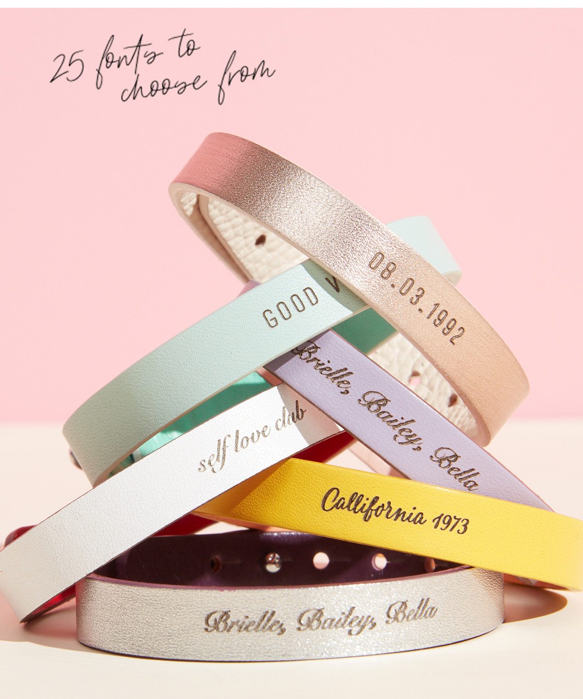 Engravable Leather Bracelets