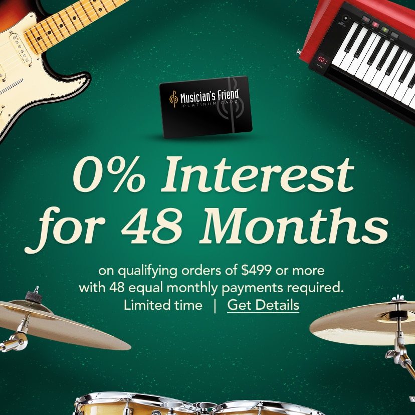 0% Interest for 48 Months* on qualifying orders of $499 or more with 48 equal monthly payments required. Limited time. Get Details.