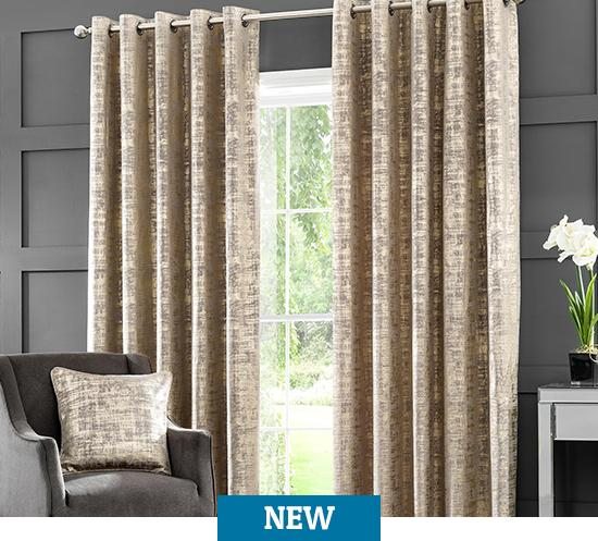 Romano Gold Eyelet Curtains From £40 >