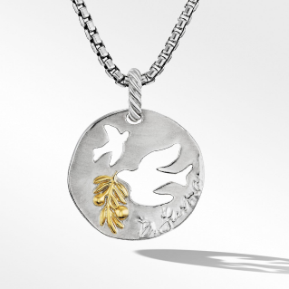 DY Elements® Dove Pendant with 18K Yellow Gold