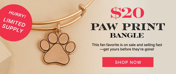 $20 Paw Print Bangle | SHOP NOW