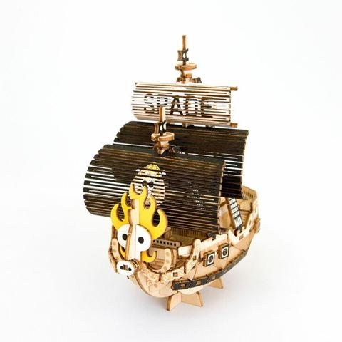 KIGUMI 3D WOOD PUZZLE - ONE PIECE- SPADE PIRATES' SHIP
