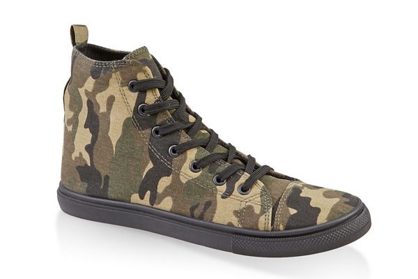 Camo Lace Up High Top Sneakers